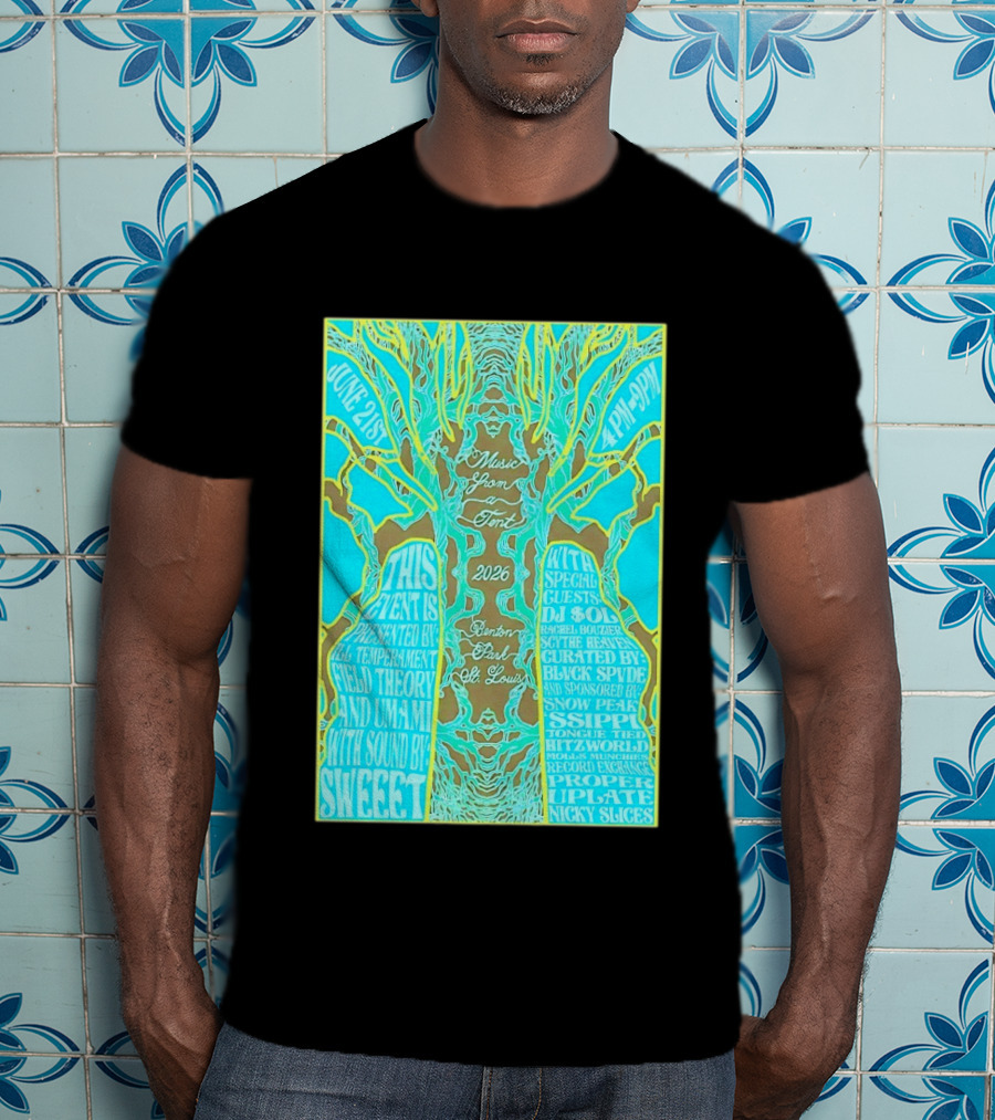 June 21st Music From A Tent 2026 Benton Park St Louis Event With Black Spvde DJ SO$E Sweet DJ $prce T-Shirt