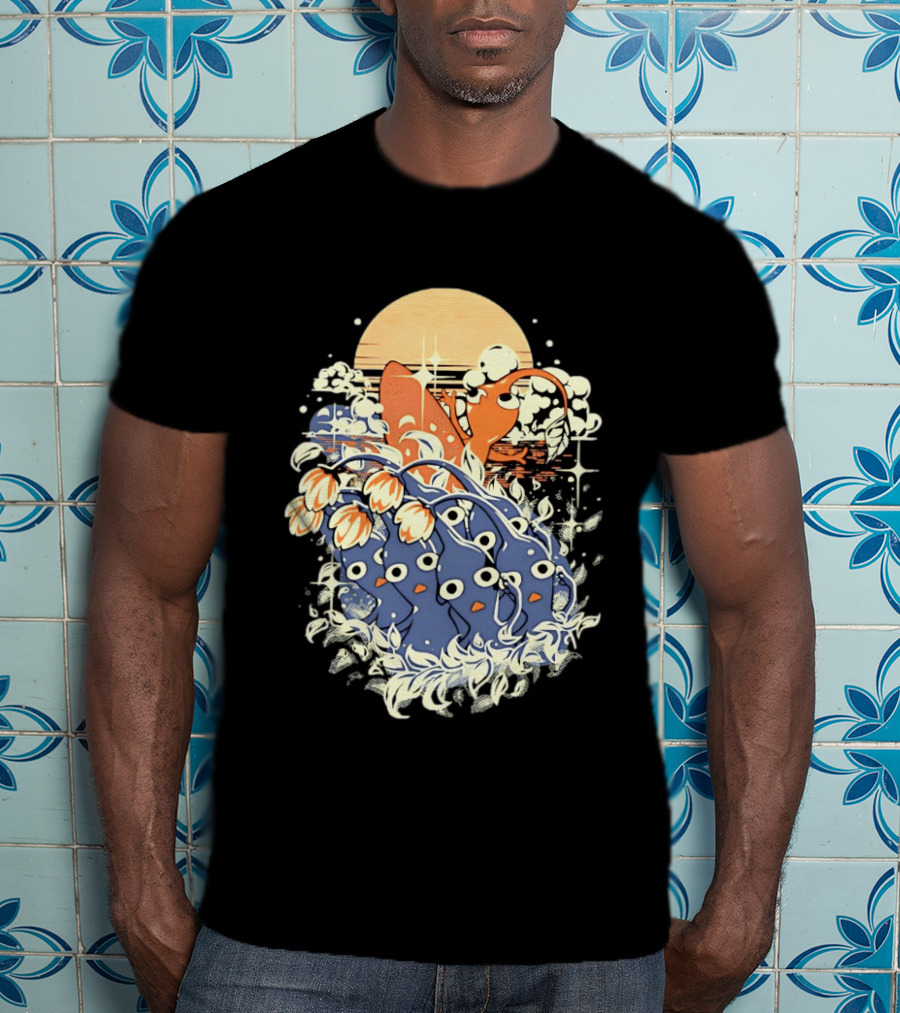 Surfing Pikmin Good Wave Sunset Retro Adventure T-Shirt
