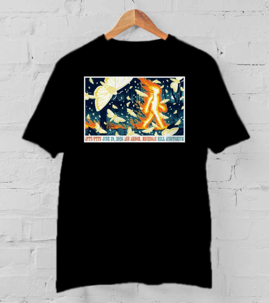 Avett Brothers Concert Ann Arbor Michigan June 19 2026 Hill Auditorium Moth T-Shirt