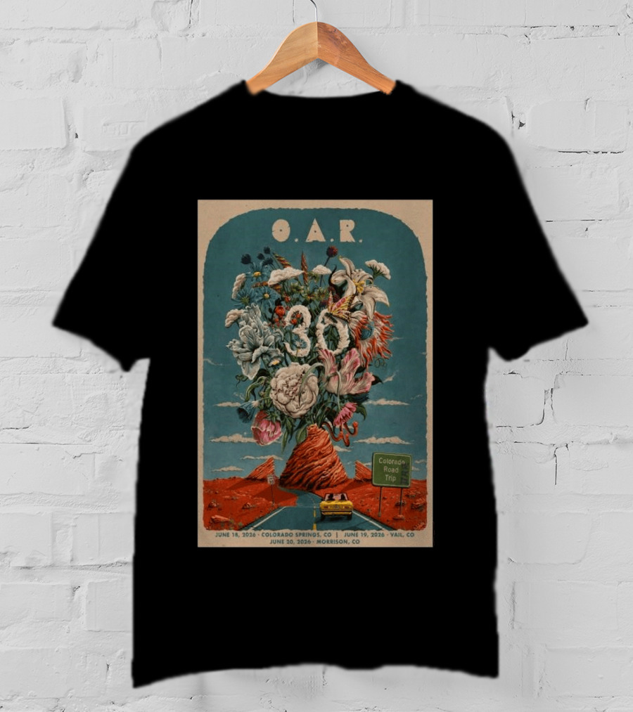 O.A.R. Colorado Road Trip 2026 June 18 Colorado Springs June 19 Vail June 20 Morrison Show T-Shirt