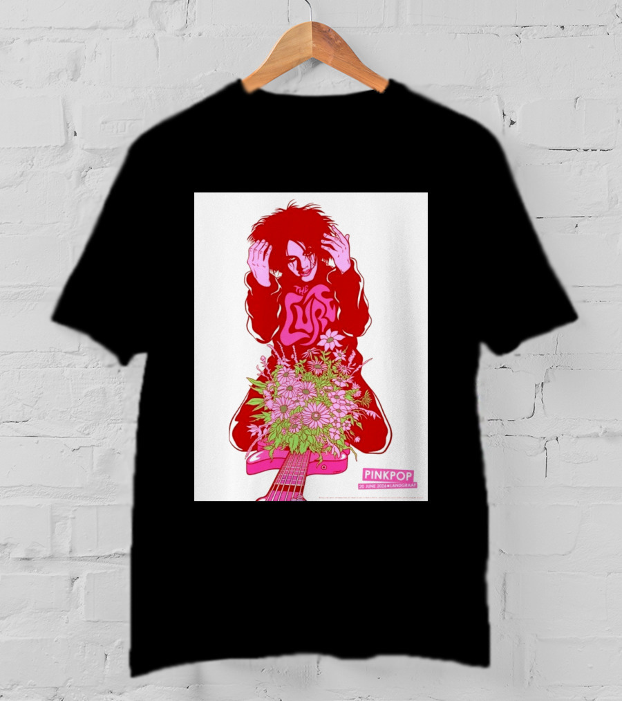The Cure Pinkpop Festival Landgraaf Netherlands 20 June 2026 Exclusive Flowers And Guitar T-Shirt