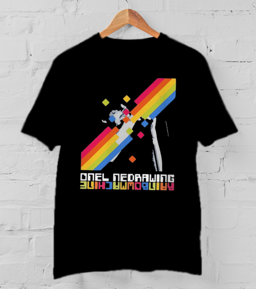 Onelinedrawing Rainbowmachine Colorful Abstract Blocks T-Shirt