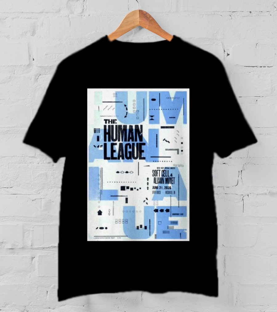 The Human League Soft Cell Alison Moyet June 21 2026 Nashville T-Shirt