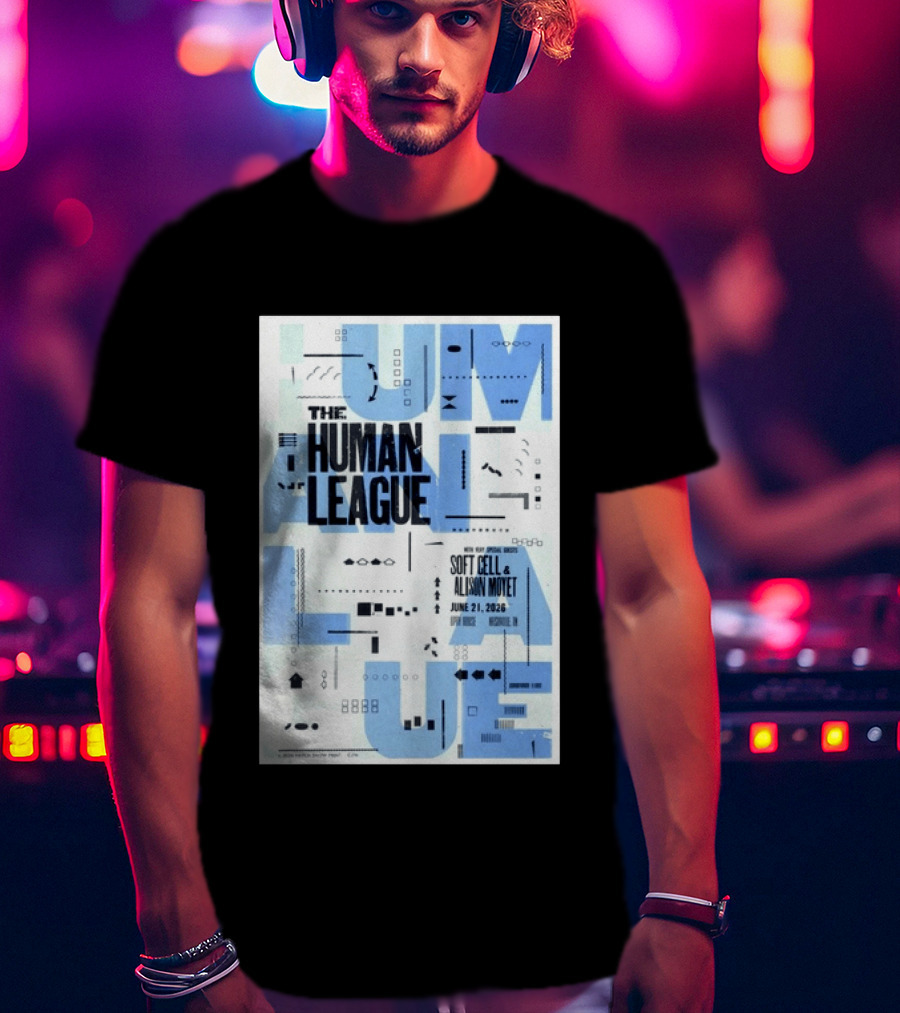 The Human League Soft Cell Alison Moyet June 21 2026 Nashville T-Shirt