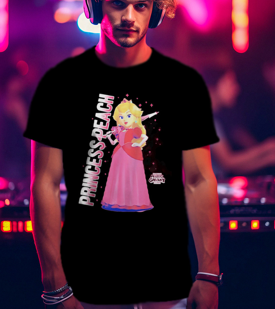 Super Mario Galaxy Movie Princess Peach Colorful Adventure T-Shirt