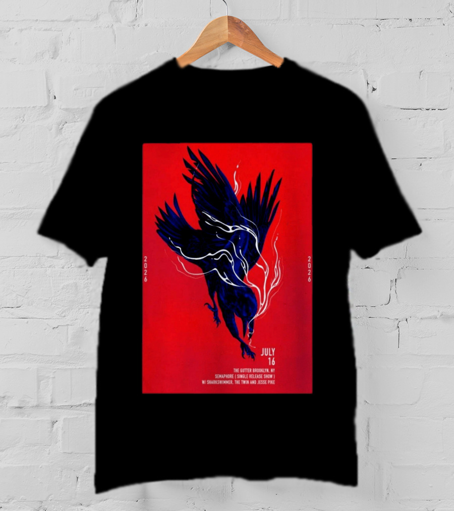 Semaphore Single Release Show The Gutter Brooklyn NY July 16 2026 With Sharkswimmer Jesse Pike T-Shirt
