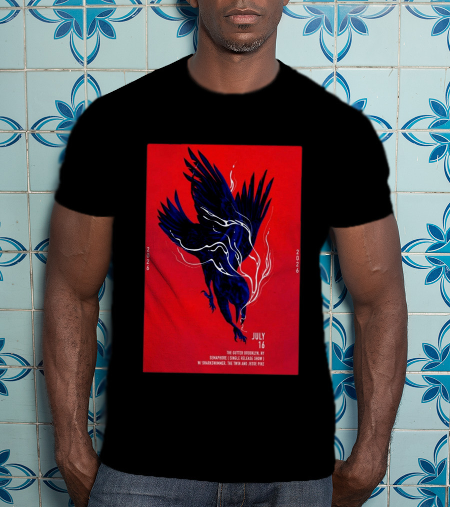 Semaphore Single Release Show The Gutter Brooklyn NY July 16 2026 With Sharkswimmer Jesse Pike T-Shirt