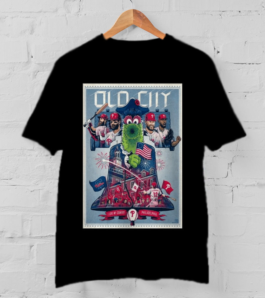Old City Phillies I Love My Country Philadelphia T-Shirt