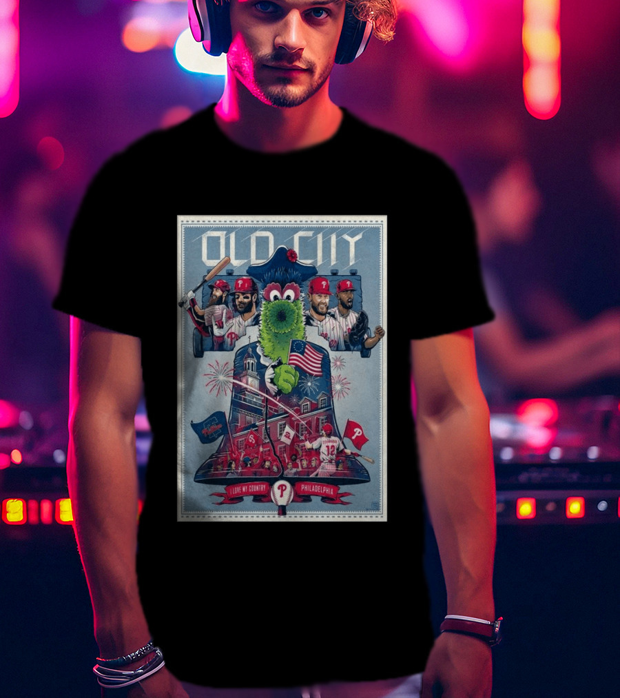 Old City Phillies I Love My Country Philadelphia T-Shirt