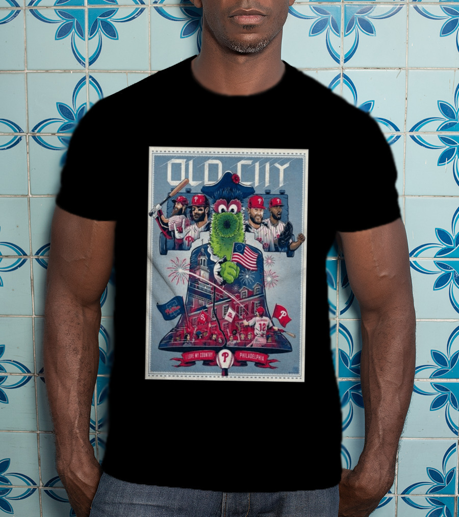 Old City Phillies I Love My Country Philadelphia T-Shirt