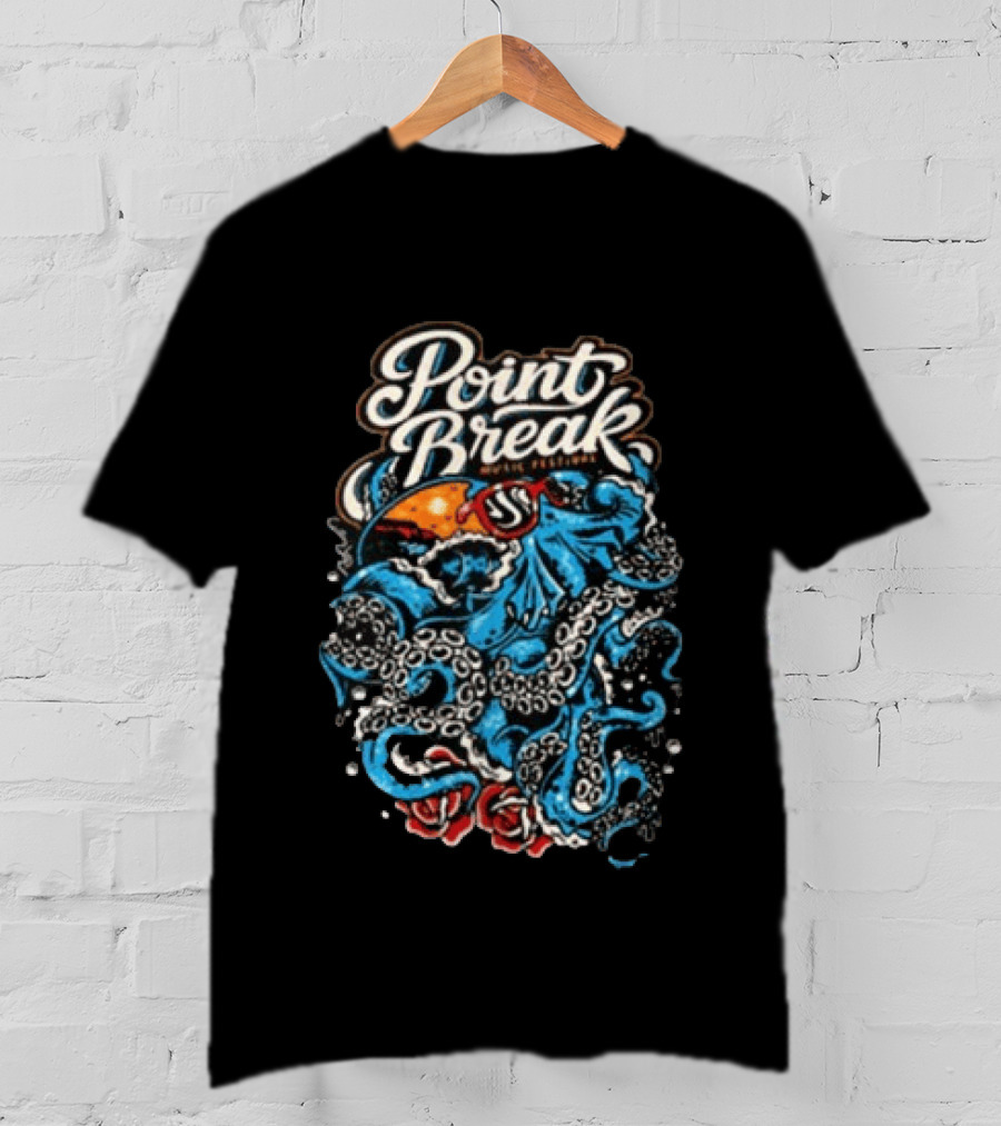 Point Break Festival Virginia Beach VA June 20 21 2026 Octopus Ocean Waves T-Shirt