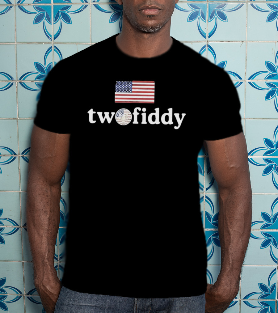 Two Fiddy American Flag Independence Celebration T-Shirt
