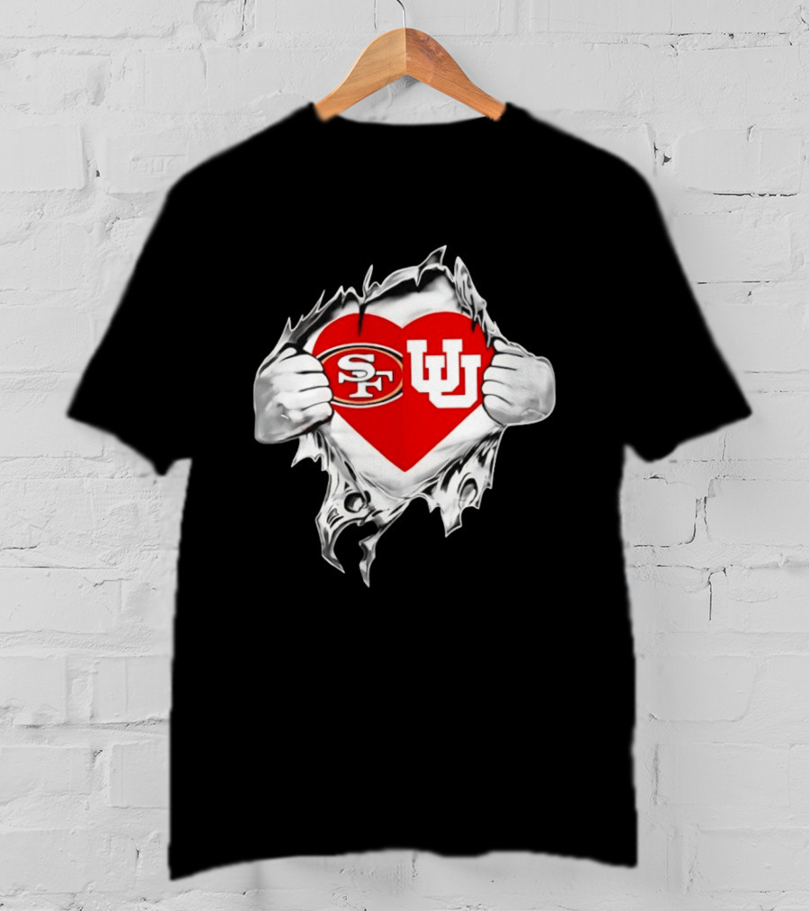 San Francisco 49ers Utah Utes It's In My Heart T-Shirt