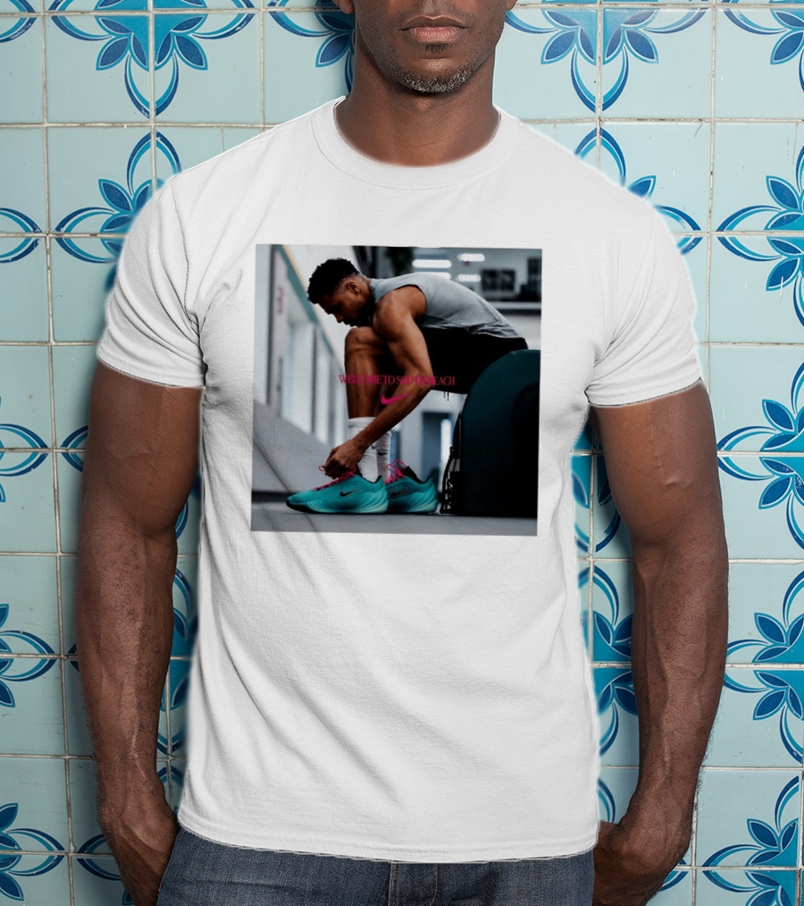 Nike Giannis Antetokounmpo Welcome To South Beach Milwaukee Bucks T-Shirt