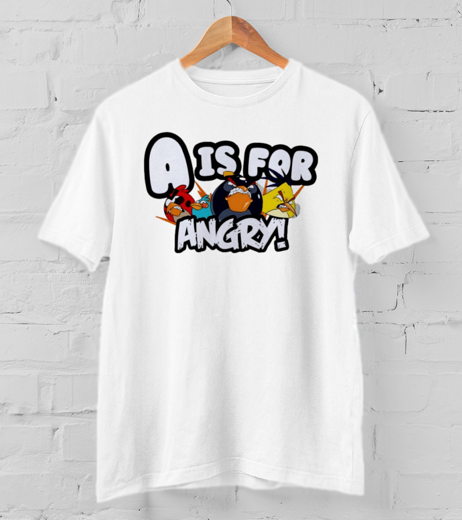 A Is For Angry Birds Characters T-Shirt