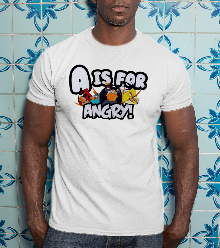 A Is For Angry Birds Characters T-Shirt