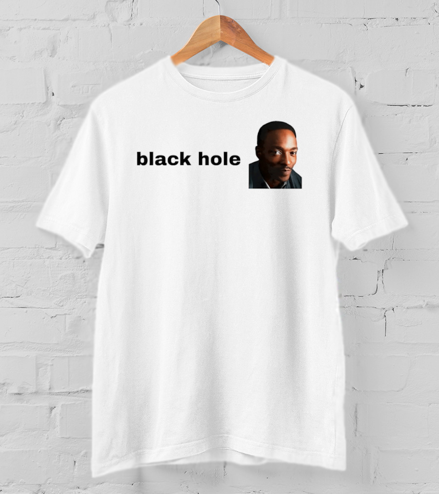 Black Hole Anthony Mackie Face T-Shirt