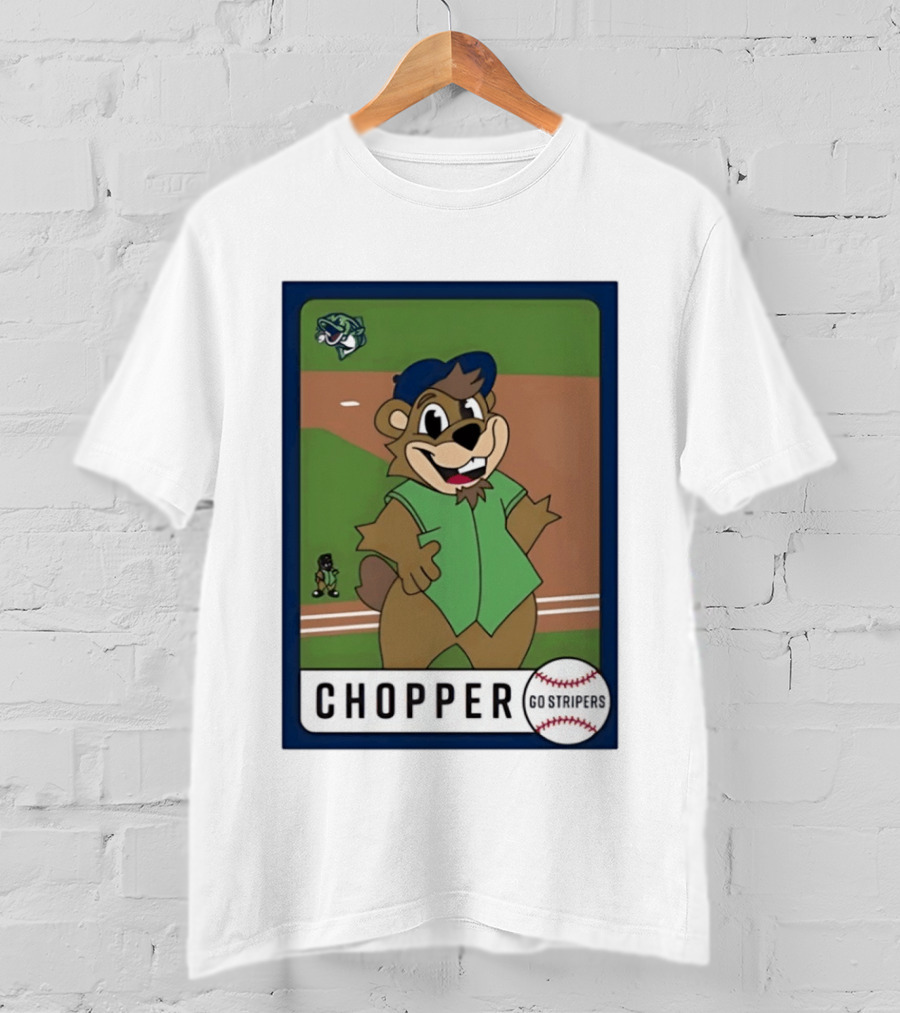 Chopper Gwinnett Stripers Baseball Card Go Stripers T-Shirt