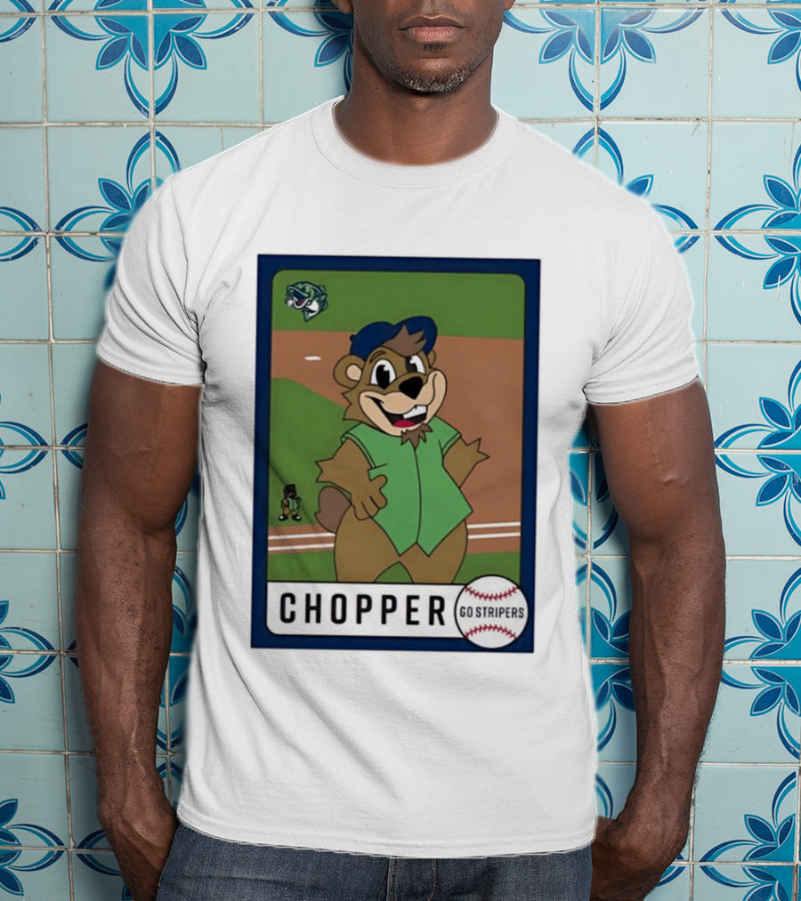 Chopper Gwinnett Stripers Baseball Card Go Stripers T-Shirt