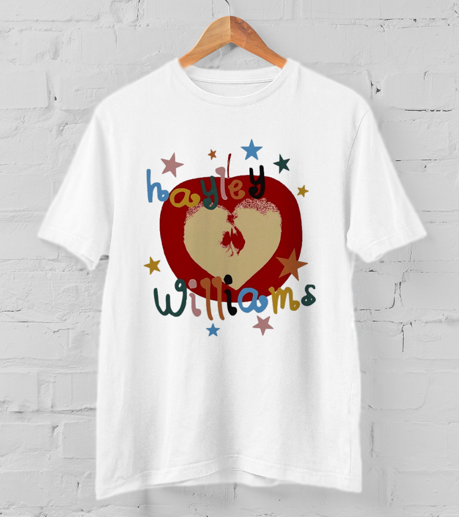 Hayley Williams Apple Heart Star Pop Colorful Letters T-Shirt
