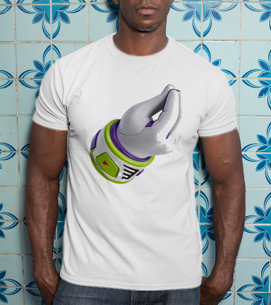 Buzz's Italian Hand Gesture Spacesuit Sleeve T-Shirt