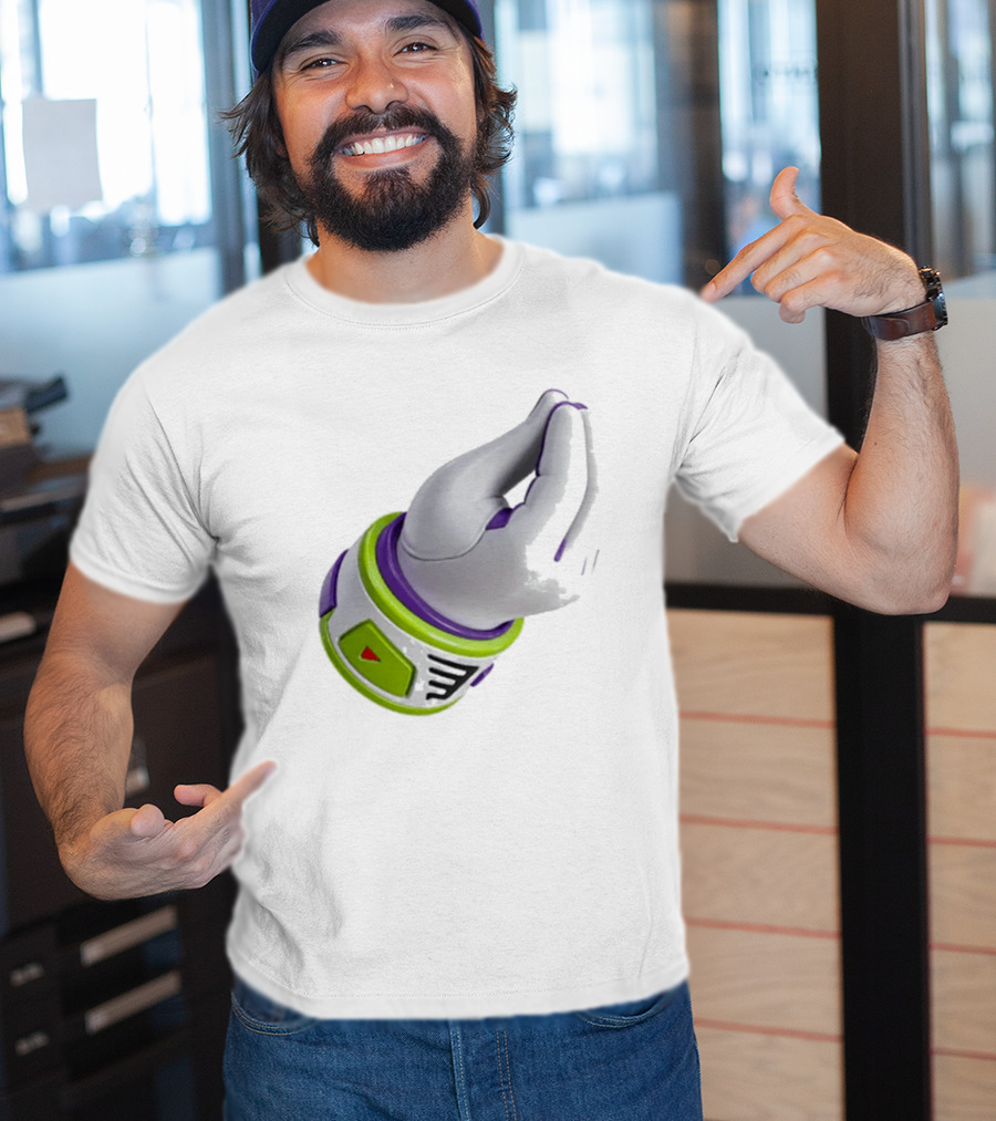 Buzz's Italian Hand Gesture Spacesuit Sleeve T-Shirt