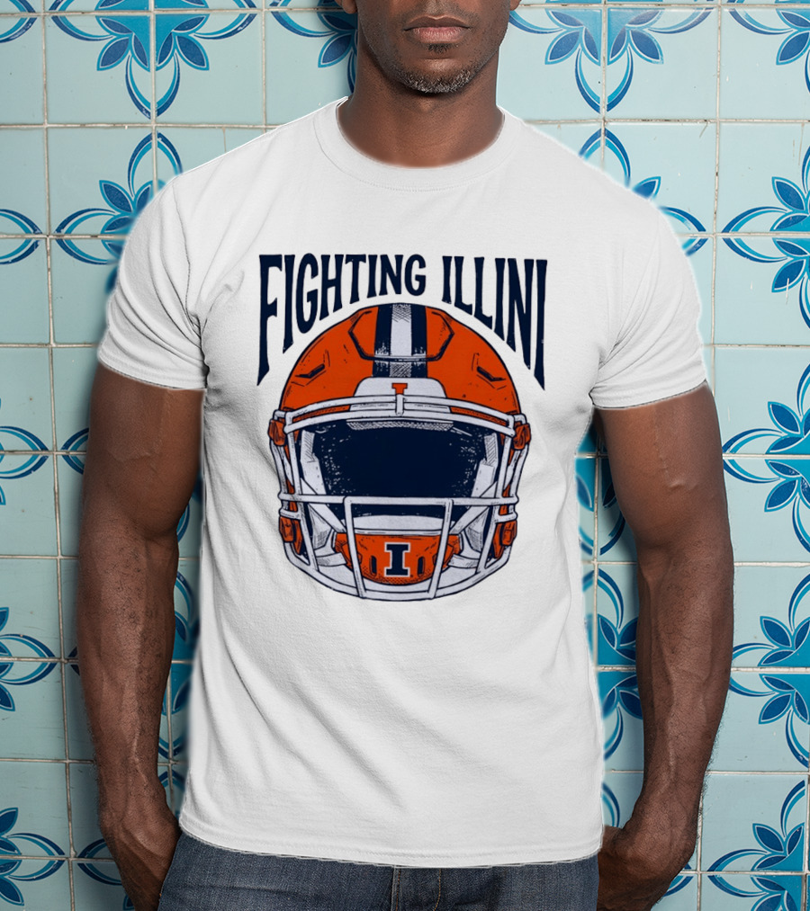 Fighting Illini Football Helmet Illinois T-Shirt