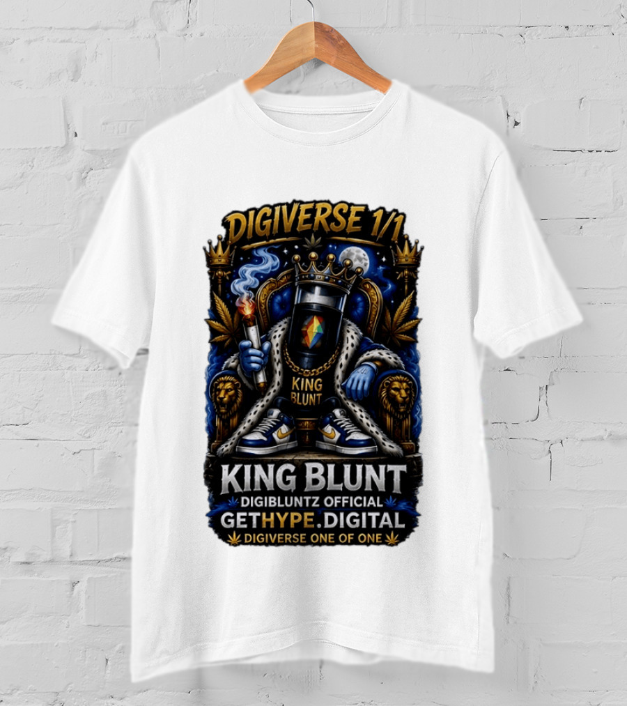 Digiverse 1 1 King Blunt GetHype Digibluntz Official Digital One Of One T-Shirt