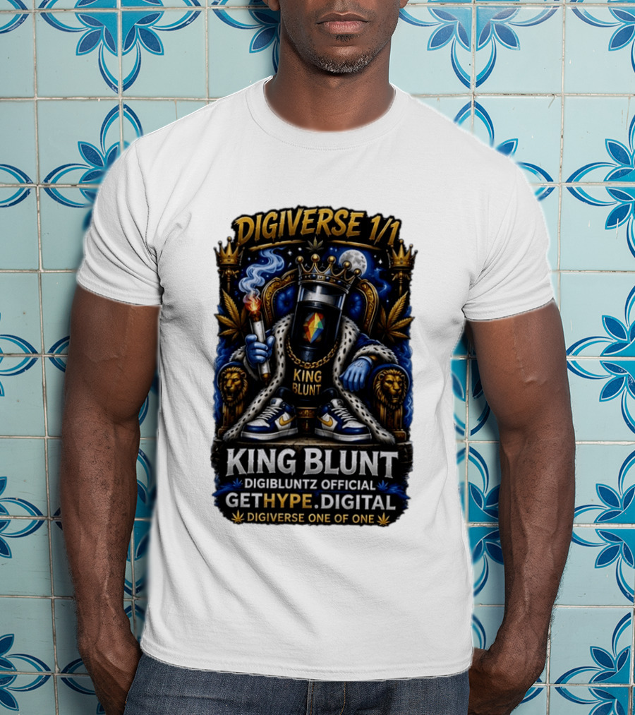 Digiverse 1 1 King Blunt GetHype Digibluntz Official Digital One Of One T-Shirt