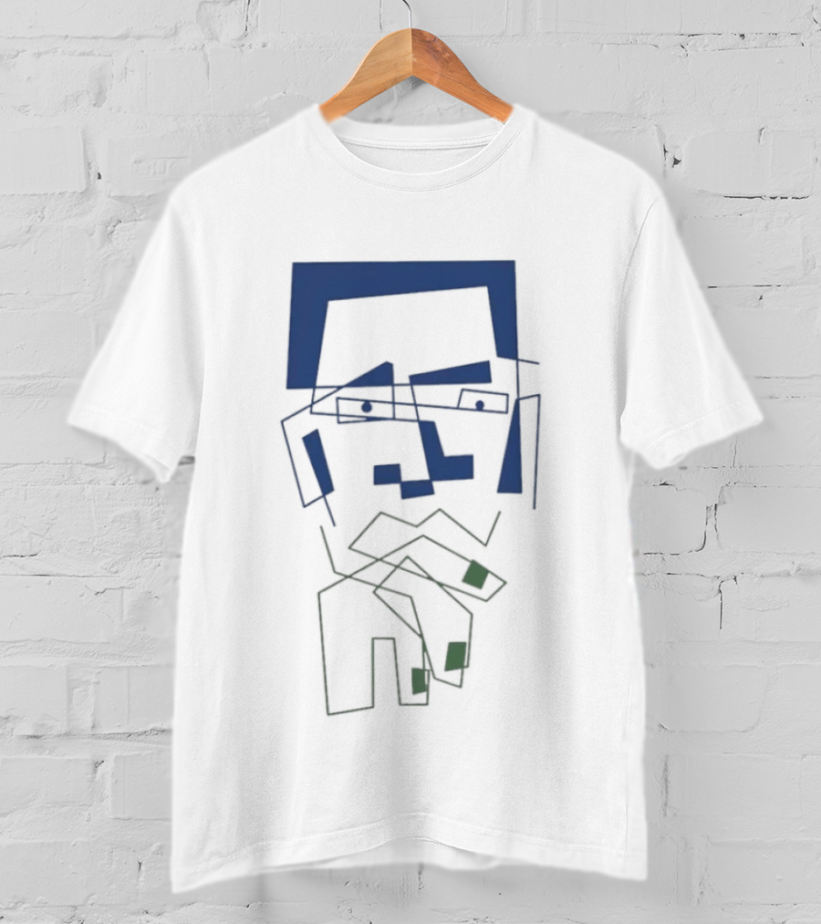 John Coltrane Jazz Abstract Line Art Drawing T-Shirt