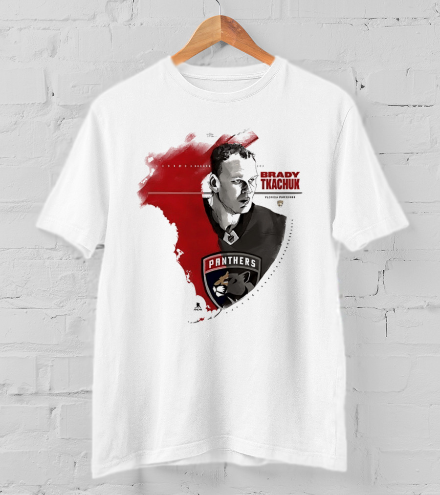 Florida Panthers Brady Tkachuk Portrait State Of Florida T-Shirt