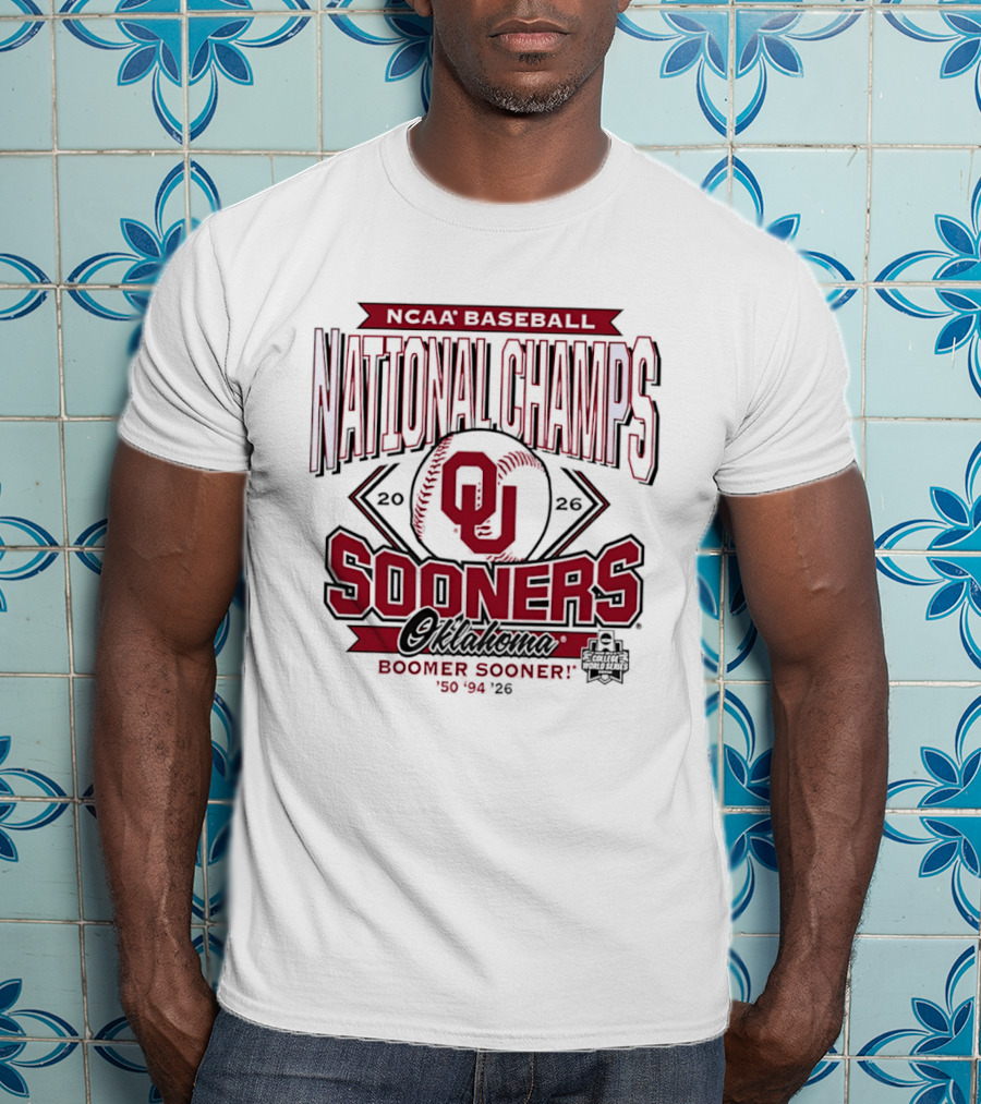 NCAA Baseball National Champs Oklahoma Sooners 2026 Boomer Sooner T-Shirt