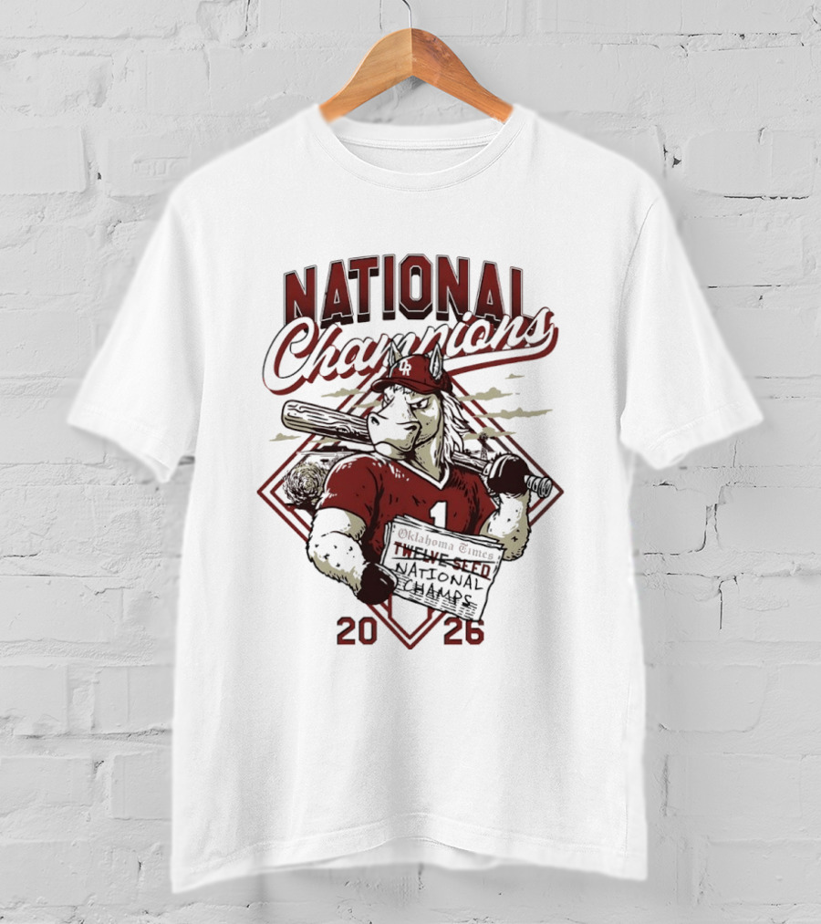 Oklahoma Sooners National Champions 2026 Sooner Schooner Baseball T-Shirt