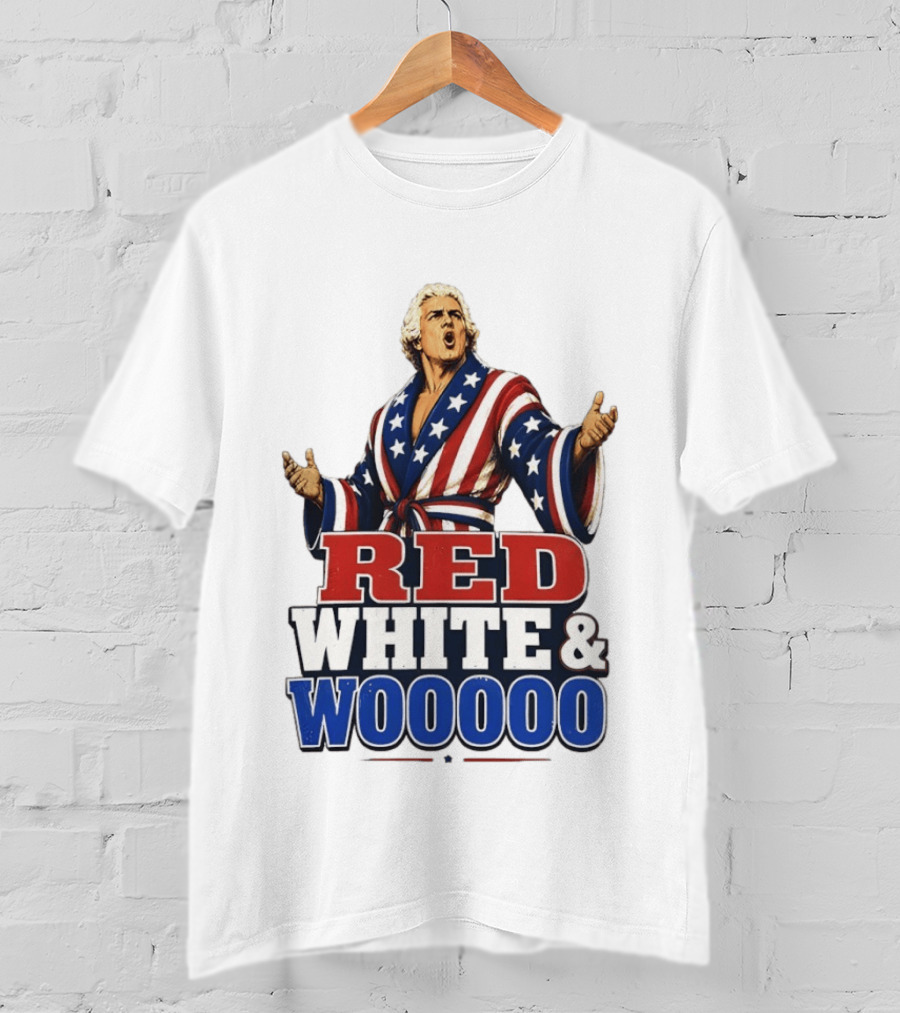 Ric Flair Red White And Woooo USA Wrestling Legend 4th Of July Celebration T-Shirt