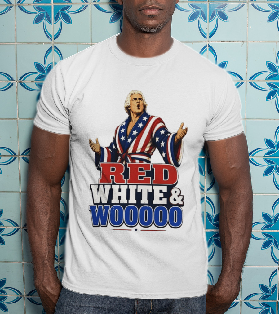 Ric Flair Red White And Woooo USA Wrestling Legend 4th Of July Celebration T-Shirt