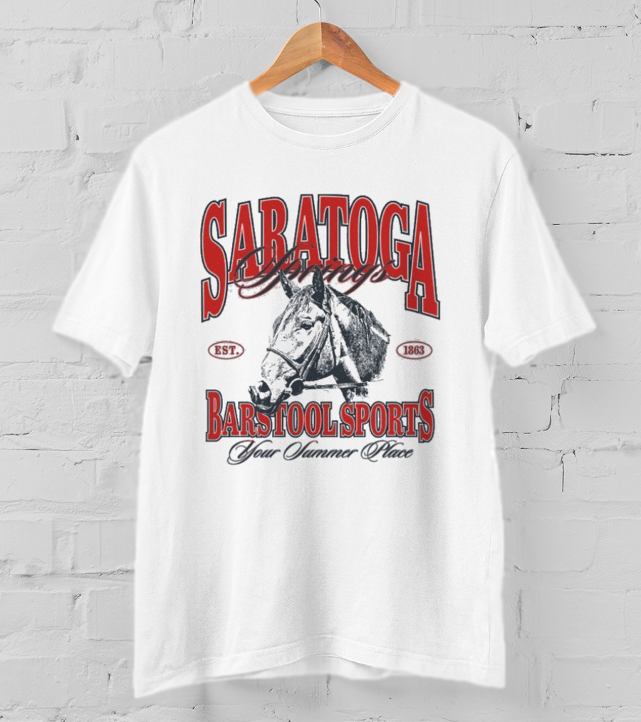Saratoga Springs Barstool Sports Horse Racing 2026 Your Summer Place T-Shirt
