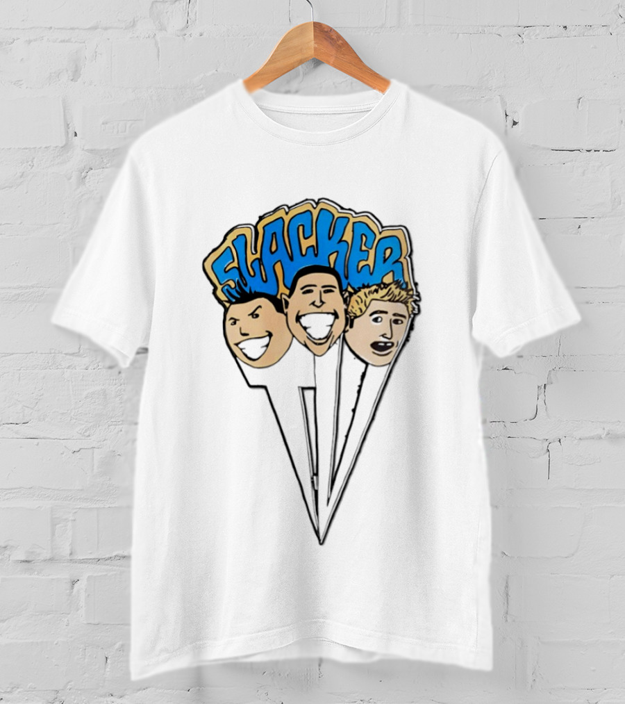 Slacker Cartoon Heads Punk Rock Trio T-Shirt