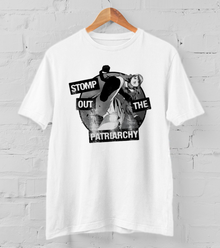 Stomp Out The Patriarchy Empowerment Manga Style Influence T-Shirt