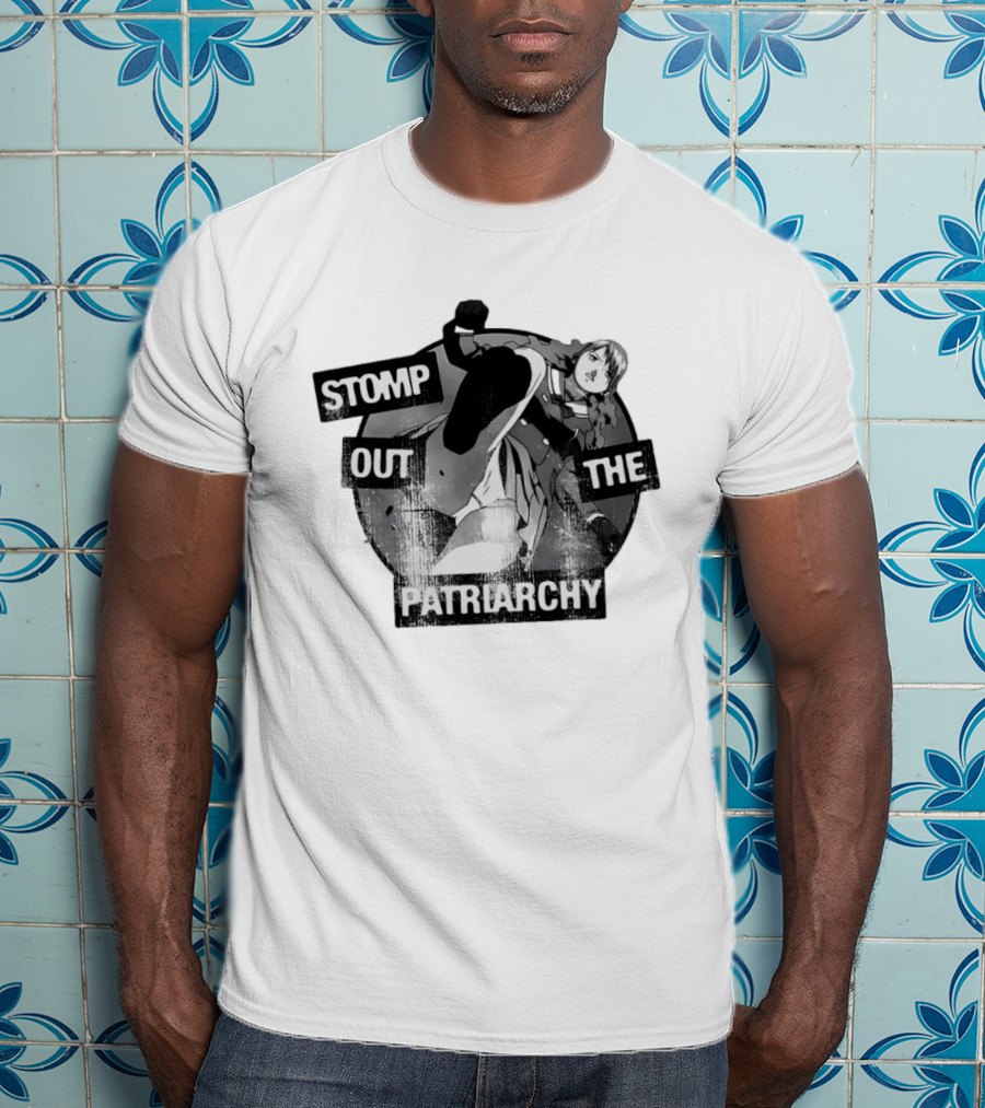 Stomp Out The Patriarchy Empowerment Manga Style Influence T-Shirt