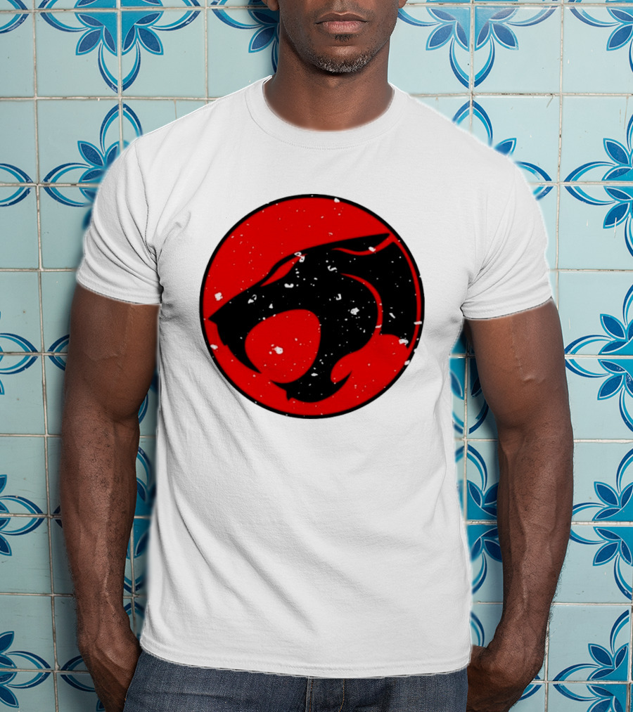 Thunder Jaguar Cat Red Circle T-Shirt