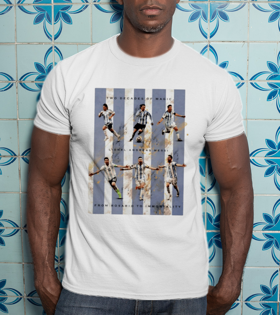 Two Decades Of Magic Lionel Andreas Messi Rosario Immortality T-Shirt