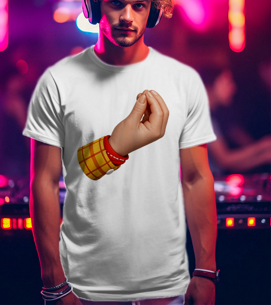 Woody's Italian Hand Gesture Pixar Character Sleeve T-Shirt