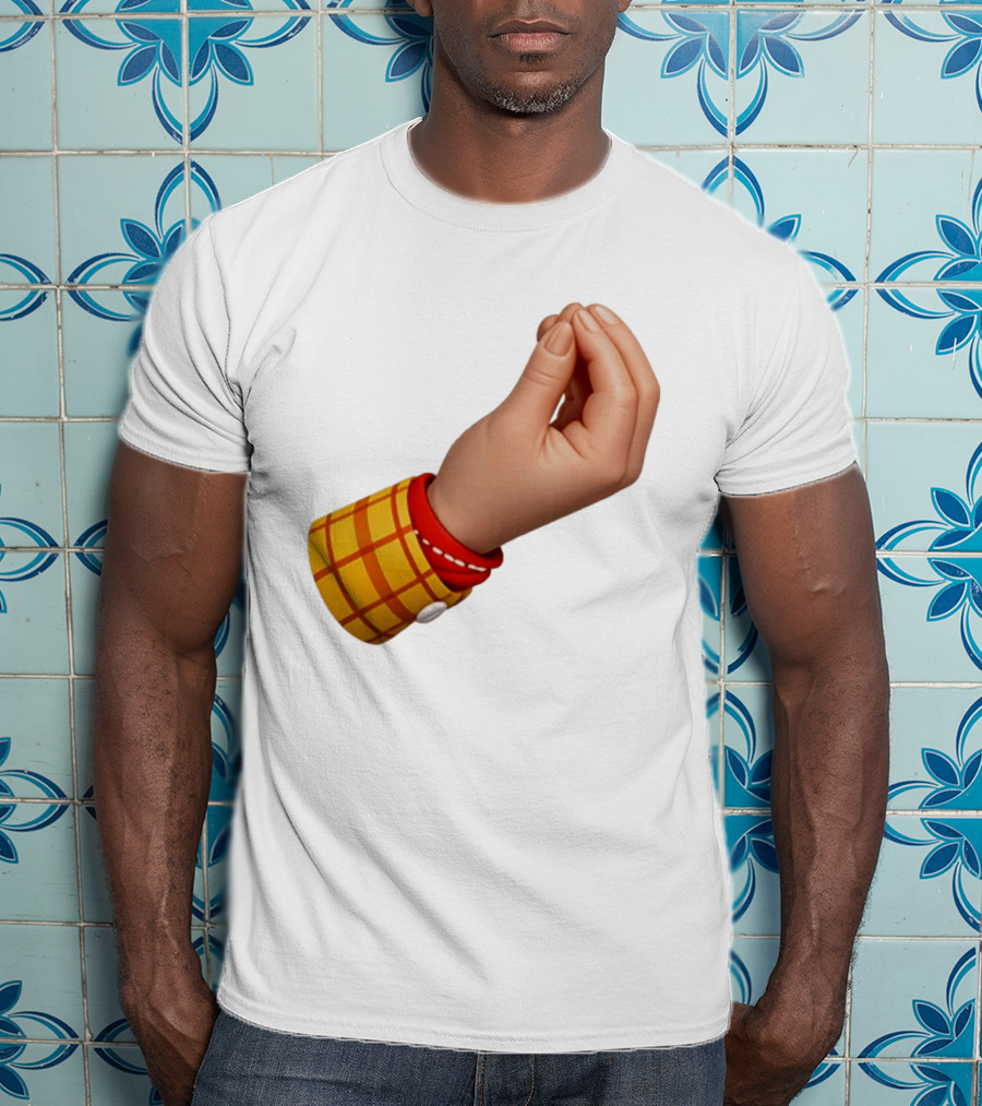 Woody's Italian Hand Gesture Pixar Character Sleeve T-Shirt