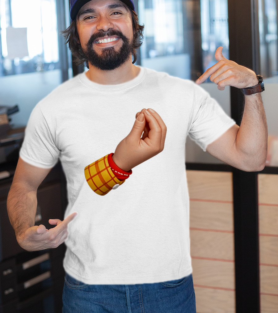 Woody's Italian Hand Gesture Pixar Character Sleeve T-Shirt