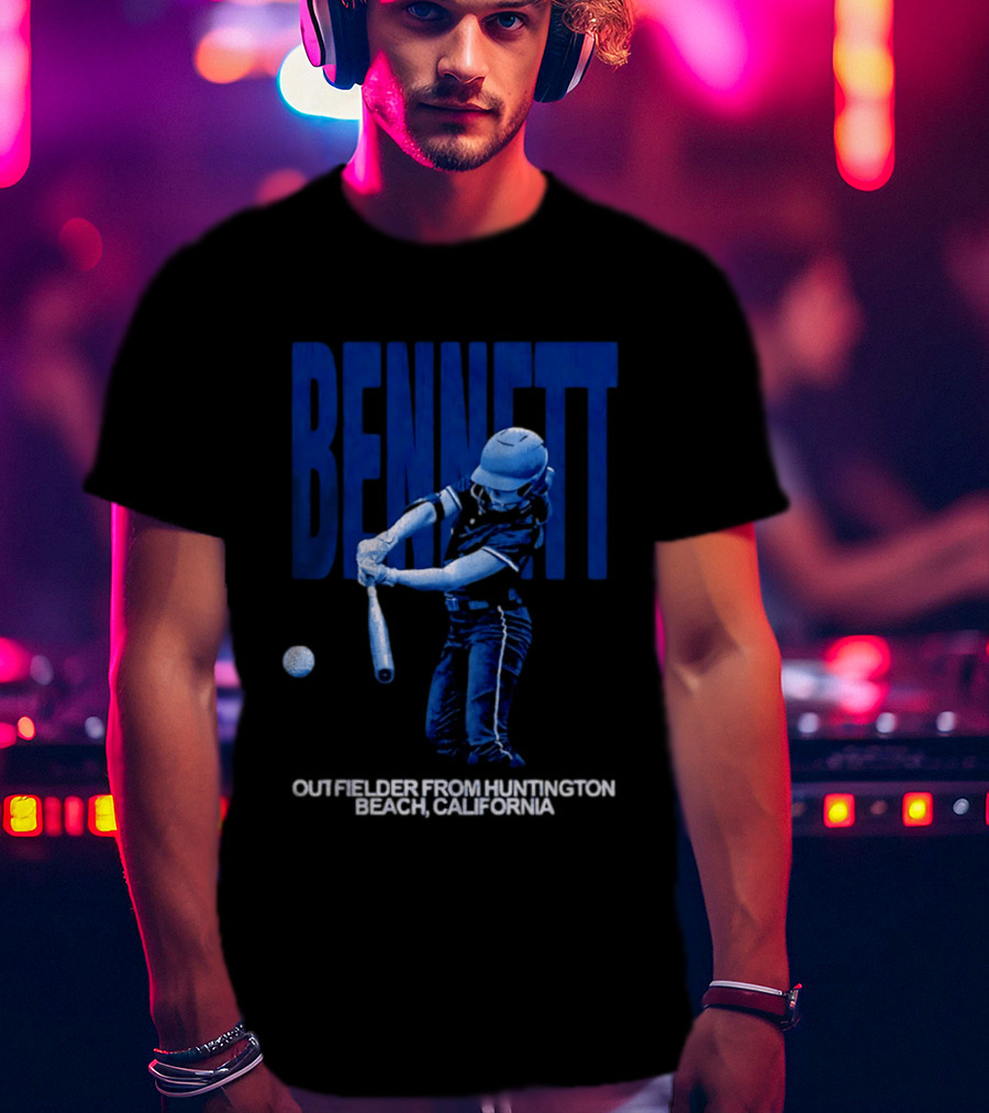 Bennett Outfielder Huntington Beach California Baseball Player T-Shirt