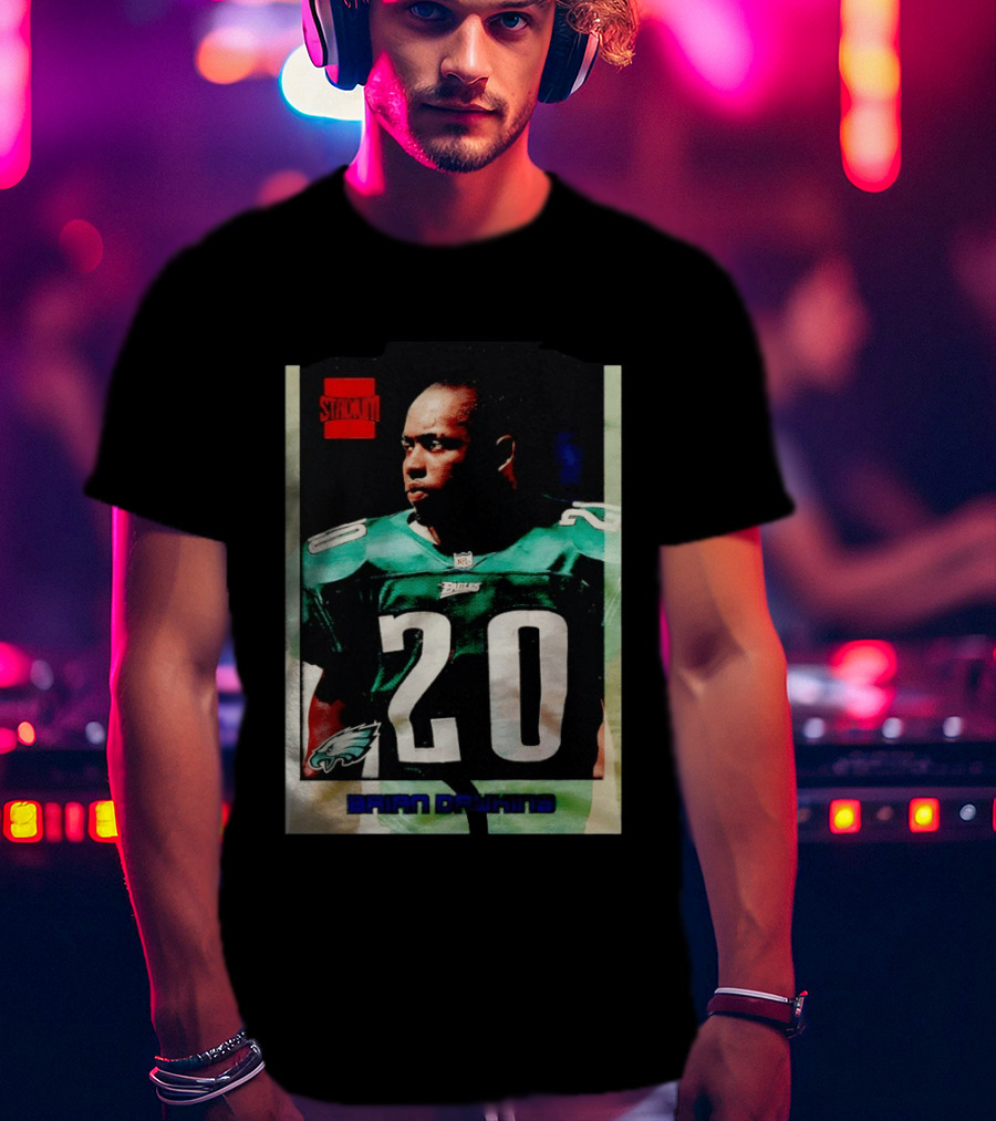 Brian Dawkins Philadelphia Eagles Stack 20 Trading Card T-Shirt