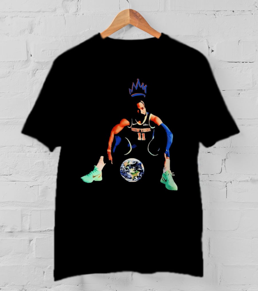 New York Knicks Jalen Brunson 11 Crown Basketball World T-Shirt