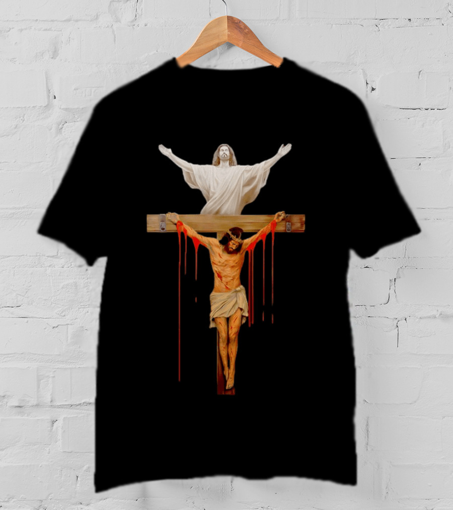 Jesus Christ Crucifixion Cross Resurrection Dual T-Shirt