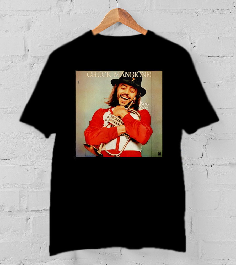 Chuck Mangione Feels So Good Iconic Album Cover With Flugelhorn Player In Red And White Outfit T-Shirt