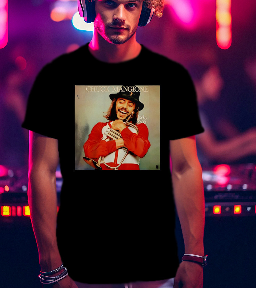 Chuck Mangione Feels So Good Iconic Album Cover With Flugelhorn Player In Red And White Outfit T-Shirt